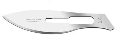 Лезо хірургічне стерильне з нержавіючої сталі Paragon № 24